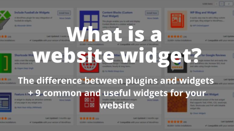 What is a website widget
