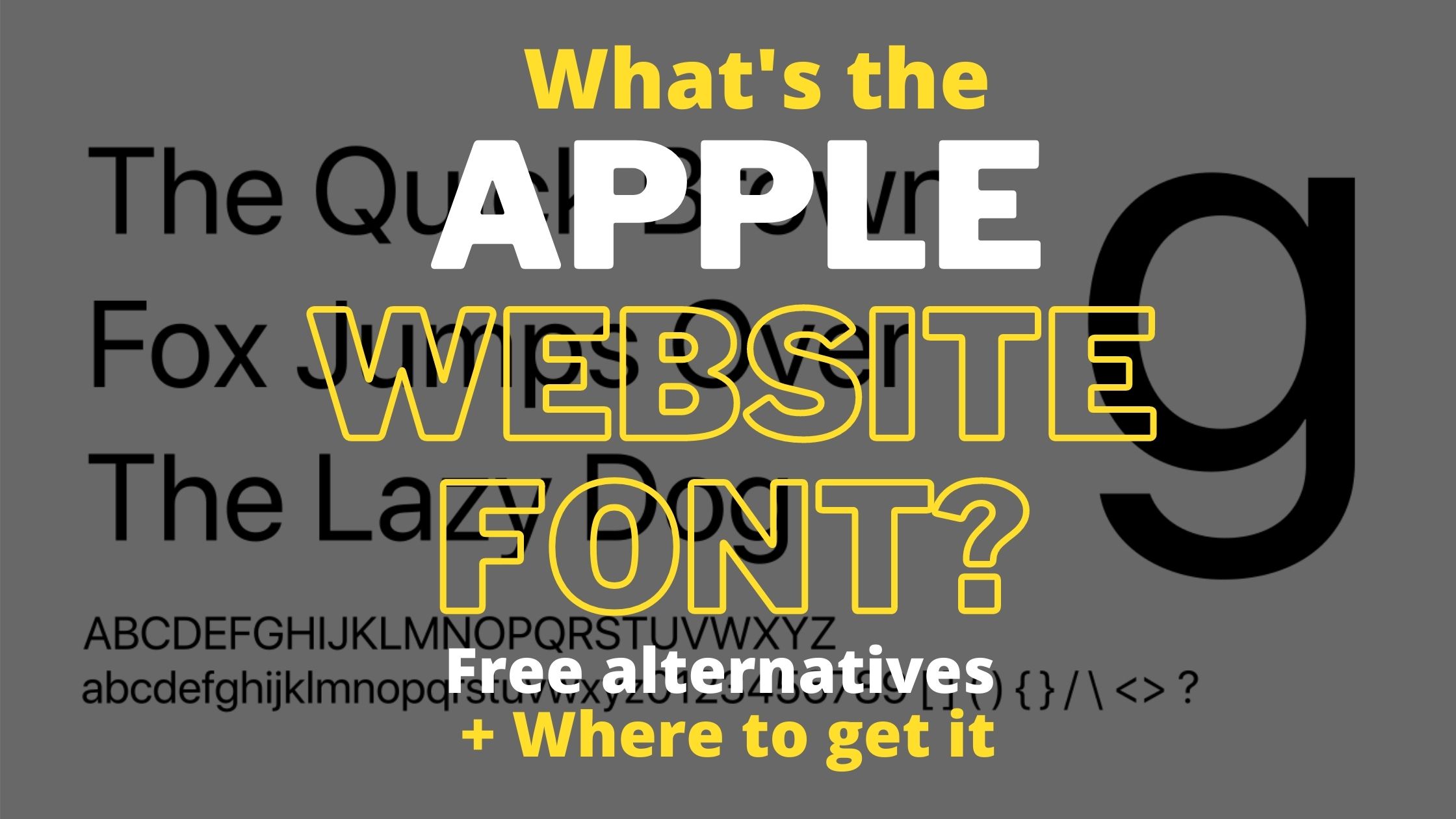 what is apple website font