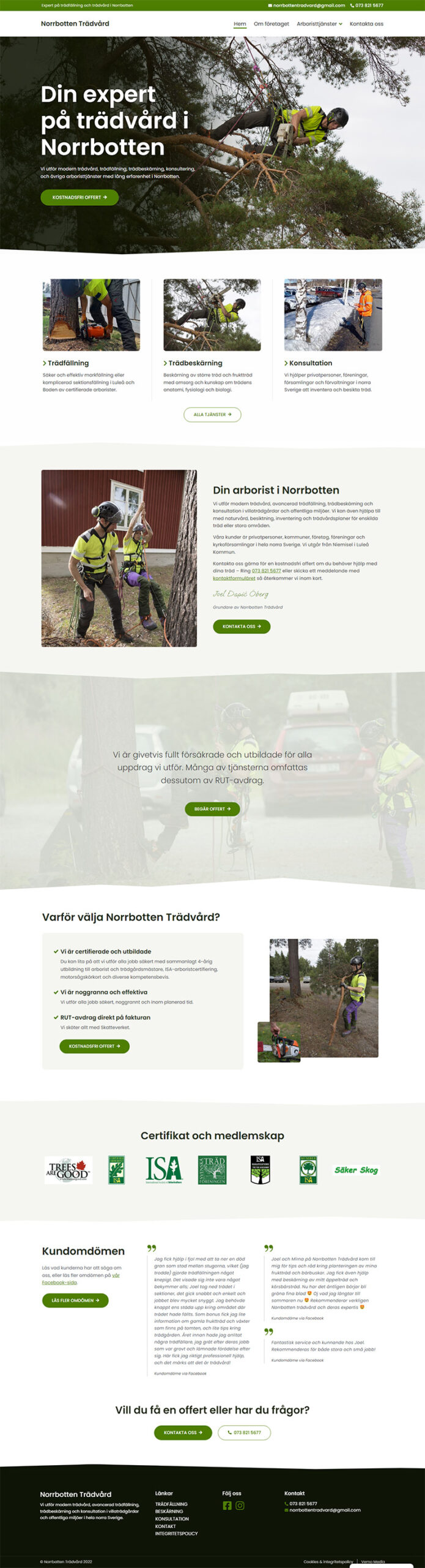 norrbotten trädvård website
